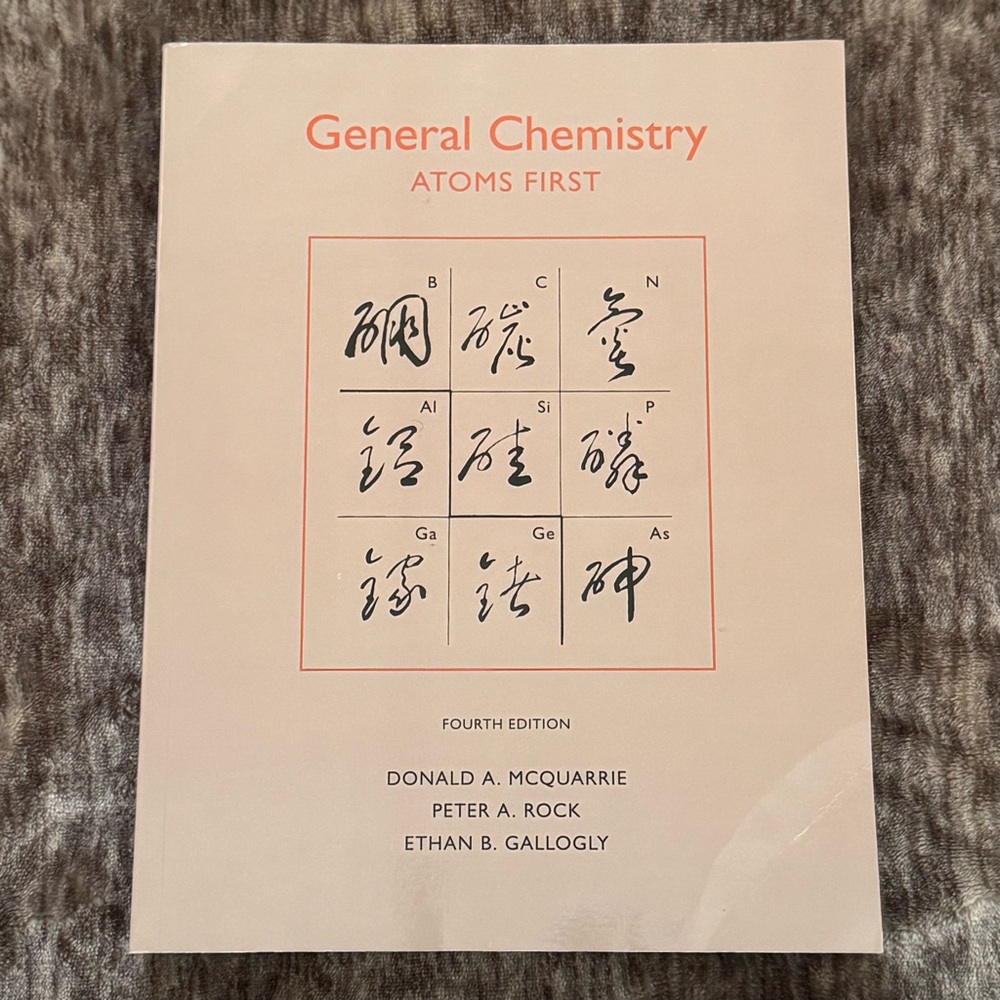General Chemistry Atoms First Fourth Edition: Donald A. Mcquarrie